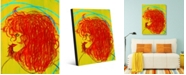 Creative Gallery Beautiful Curls Abstract Woman Portrait Metal Wall Art Print - 16" x 20"
